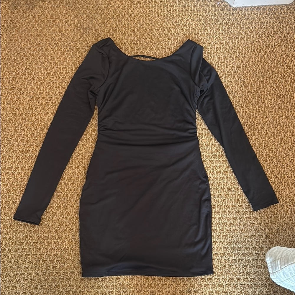 Elegant Black Long Sleeve Dress